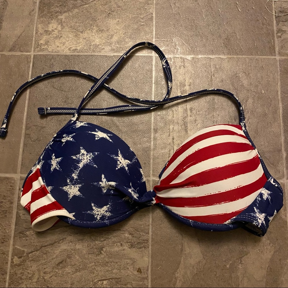 American Flag Bikini Top